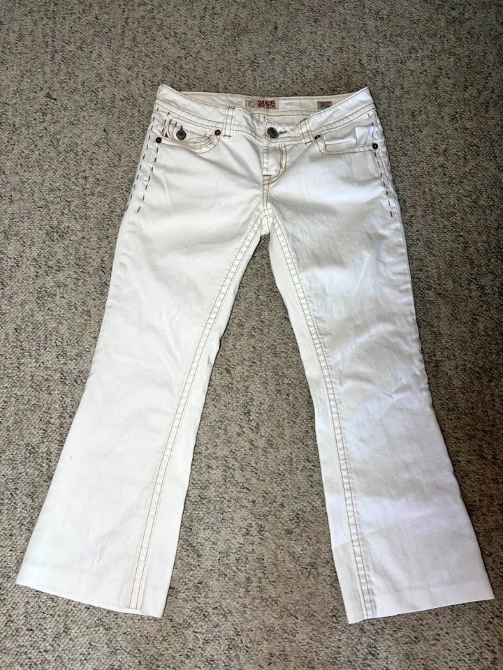 Vintage Y2K MEK White Bootcut Jeans Size 27