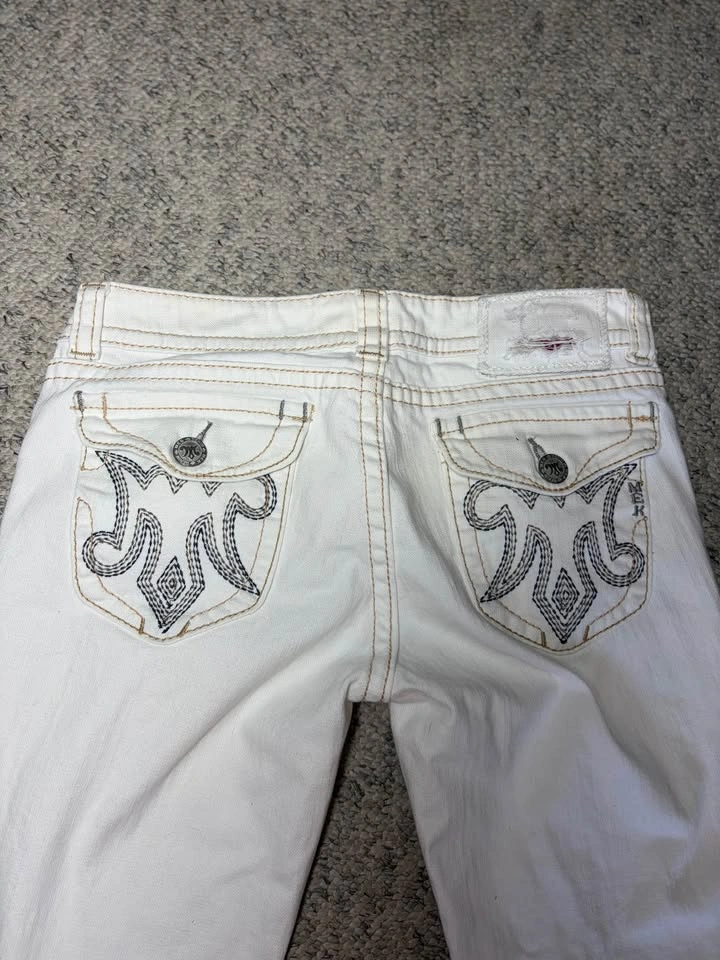 Vintage Y2K MEK White Bootcut Jeans Size 27 - photo 2