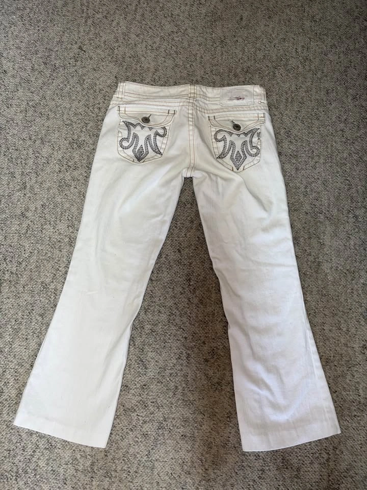 Vintage Y2K MEK White Bootcut Jeans Size 27 - photo 3