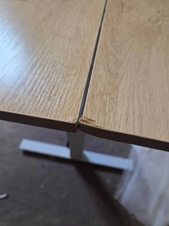 Electric Standing Desk 48" x 24" – Light Oak Top, White Frame - photo 5