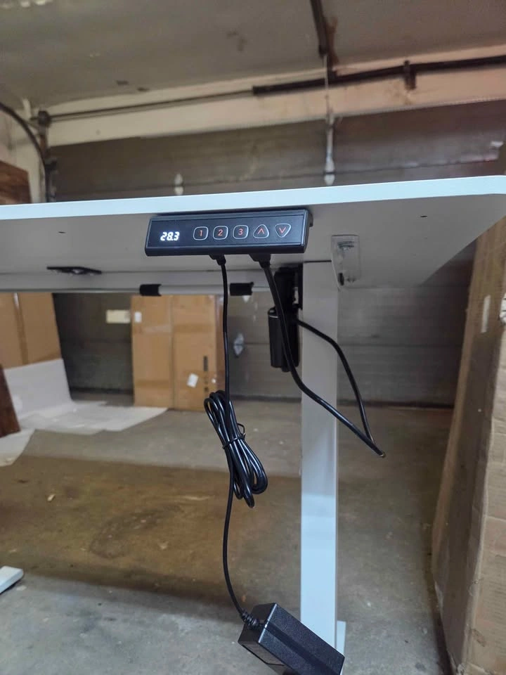 Electric Standing Desk 44" x 26" – White, Height Adjustable - photo 3