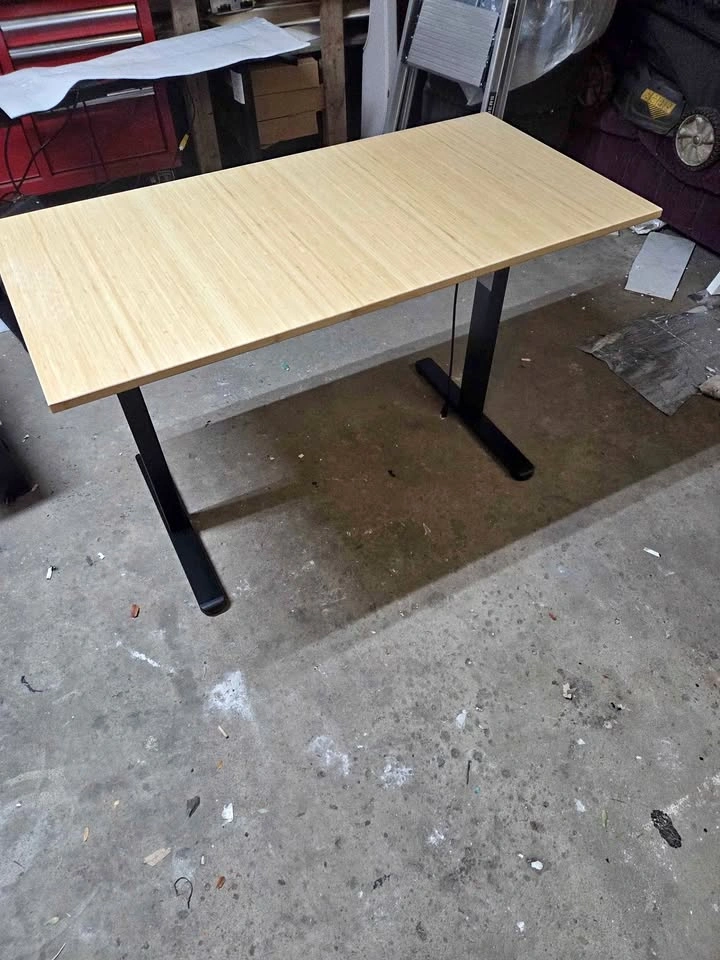 NEW Electric Standing Desk 48x24 – Real Bamboo Top