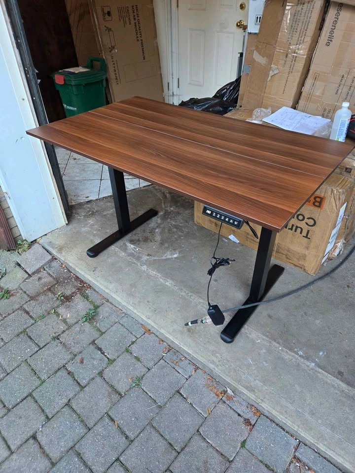 Electric Standing Desk 48"x28" – Height Adjustable – Walnut - photo 2