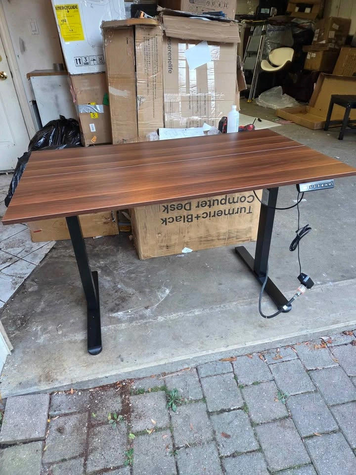 Electric Standing Desk 48"x28" – Height Adjustable – Walnut - photo 5