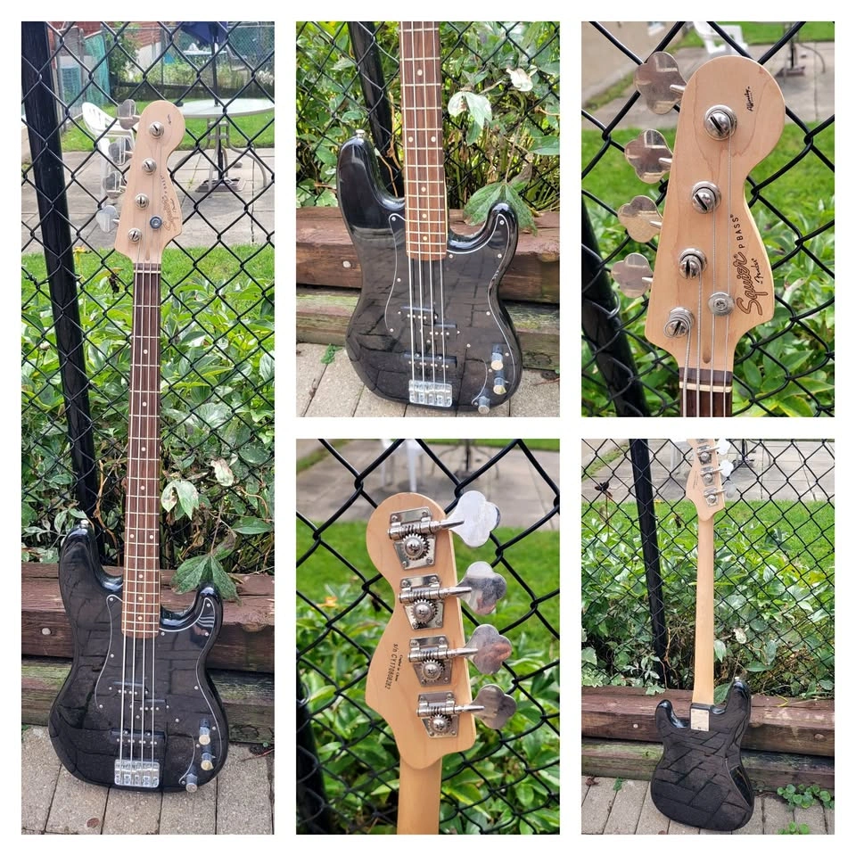 $350 Squier PJ Electric Bass Guitar - Black