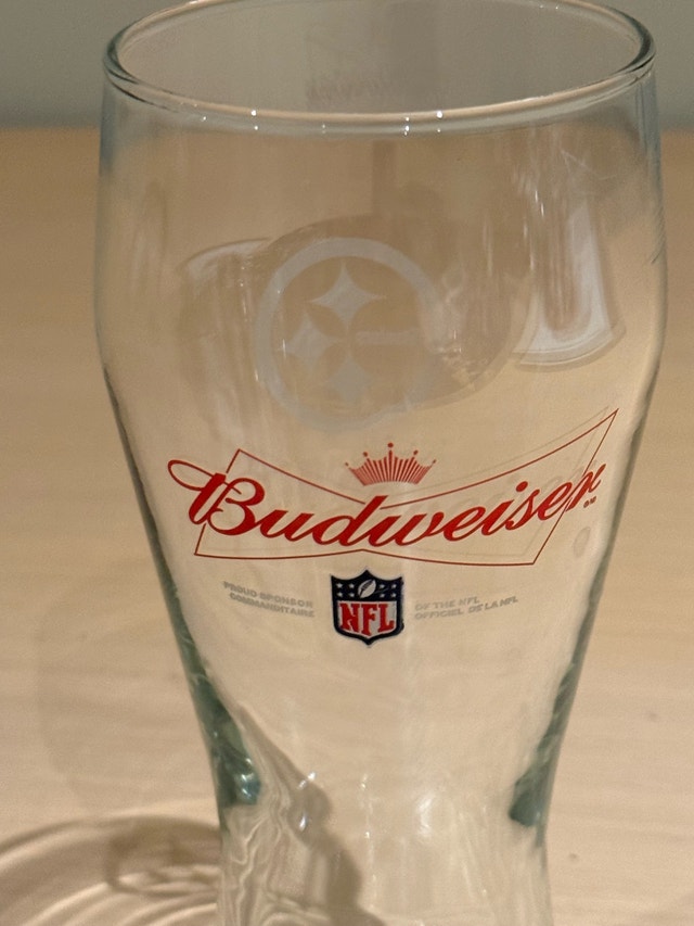 Budweiser Pittsburgh Steelers Glass - photo 3