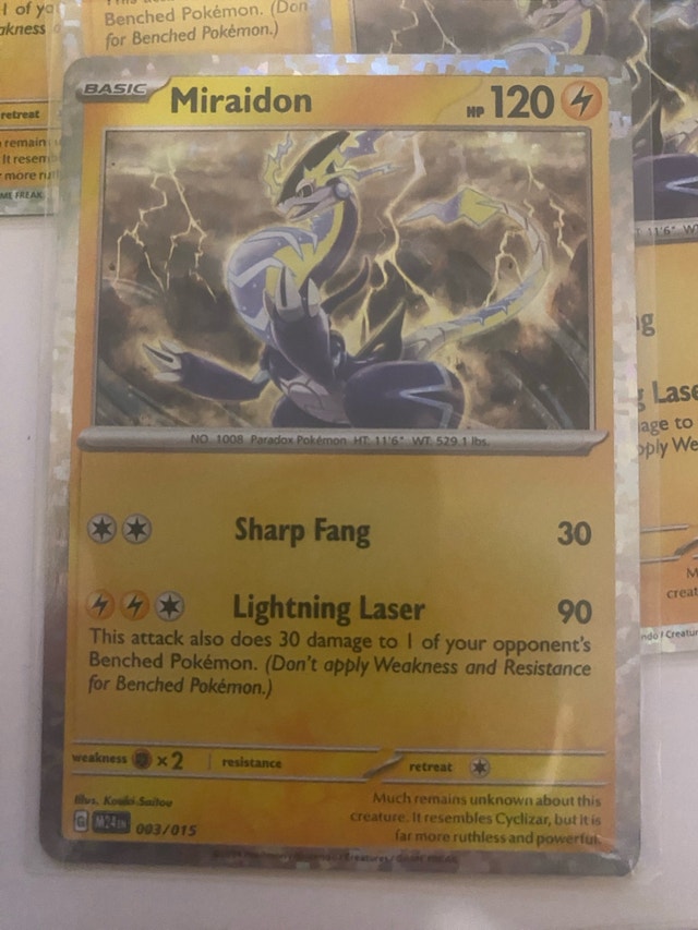 Miraidon 003/015 Promo McDonald’s Pokémon Cards 12 Total - photo 5