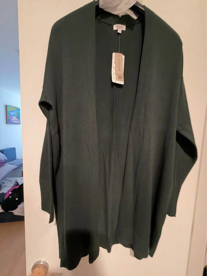 Reitmans R Essentials Dark Green Open-Front Cardigan, Size XXL - photo 3