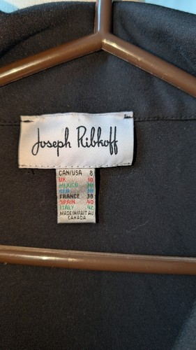 Joseph Ribkoff Womens Jacket Size 8 Black Gray Plaid Button Fron - photo 3