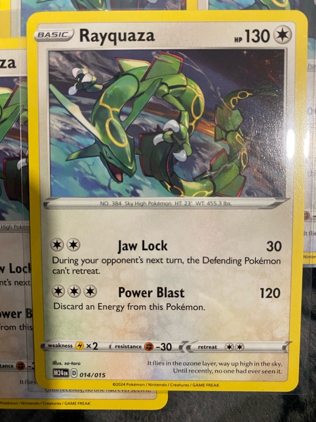 Rayquaza 014/015 Pokémon Promo McDonald’s Card