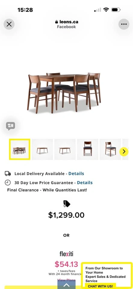 Mid-Century Modern Rubberwood and Mindy Veneer Dining Set - photo 5