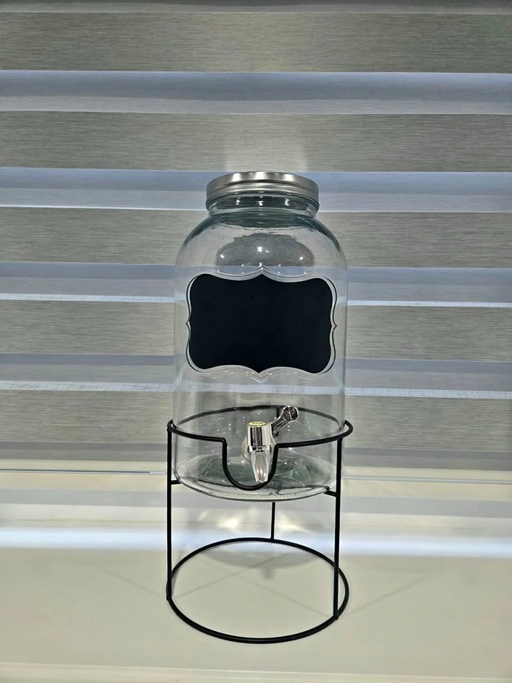Glass Beverage Dispenser with Stand & Spigot - Great Condition