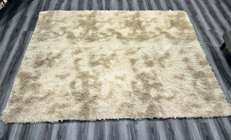 Soft Fluffy Area Rug - 61" x 80" (Beige / Cream)