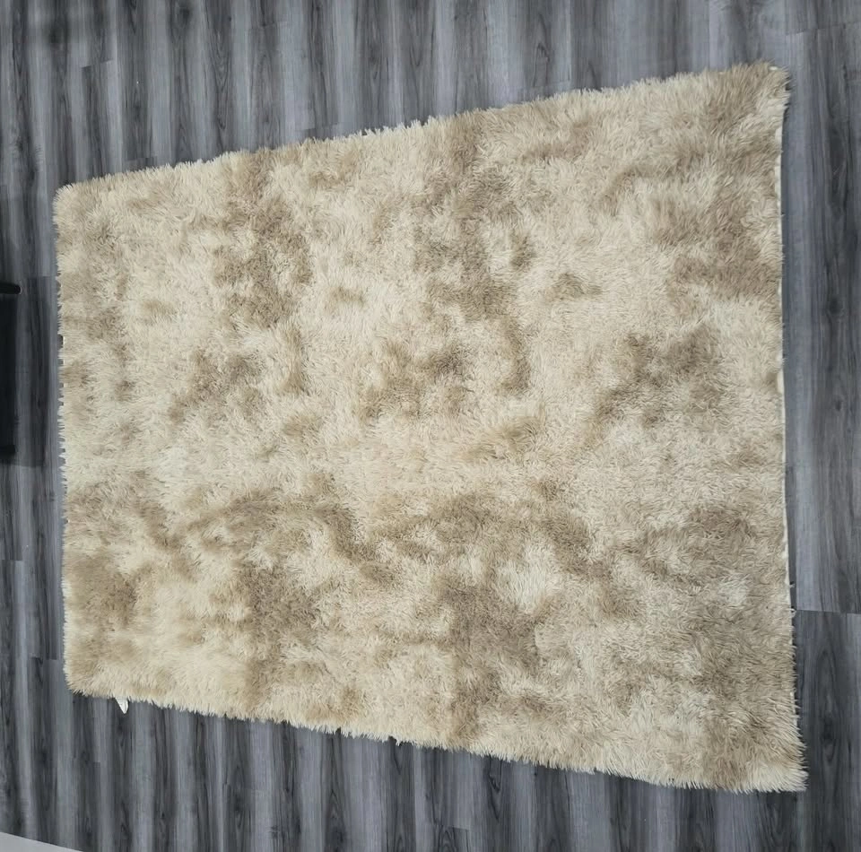Soft Fluffy Area Rug - 61" x 80" (Beige / Cream) - photo 3