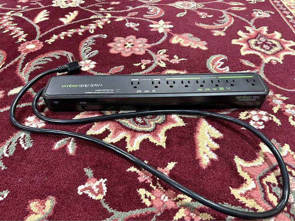Emberstrip 8AV+ Audio/Video Power Strip – $15