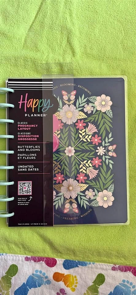 Happy Planner Classic Pregnancy Undated Butterflies Blooms