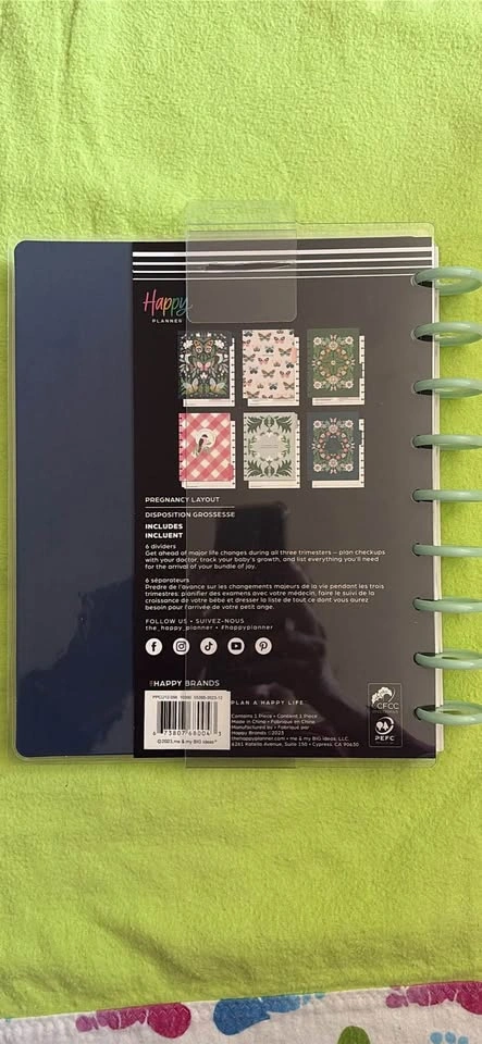 Happy Planner Classic Pregnancy Undated Butterflies Blooms - photo 2