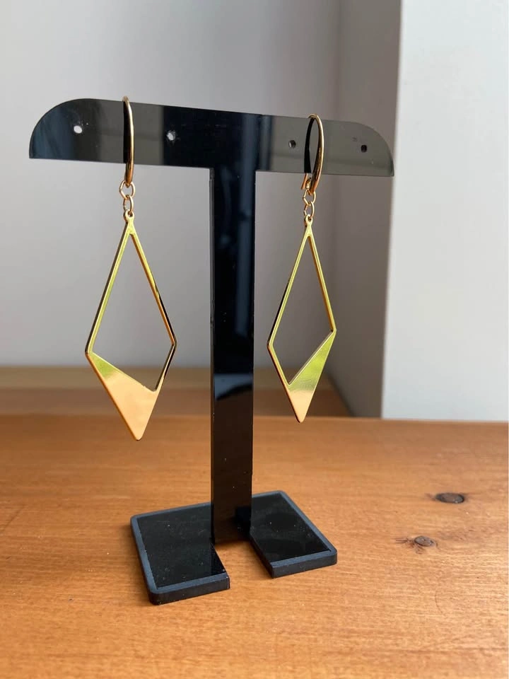 Beautiful gold plated earrings - photo 2