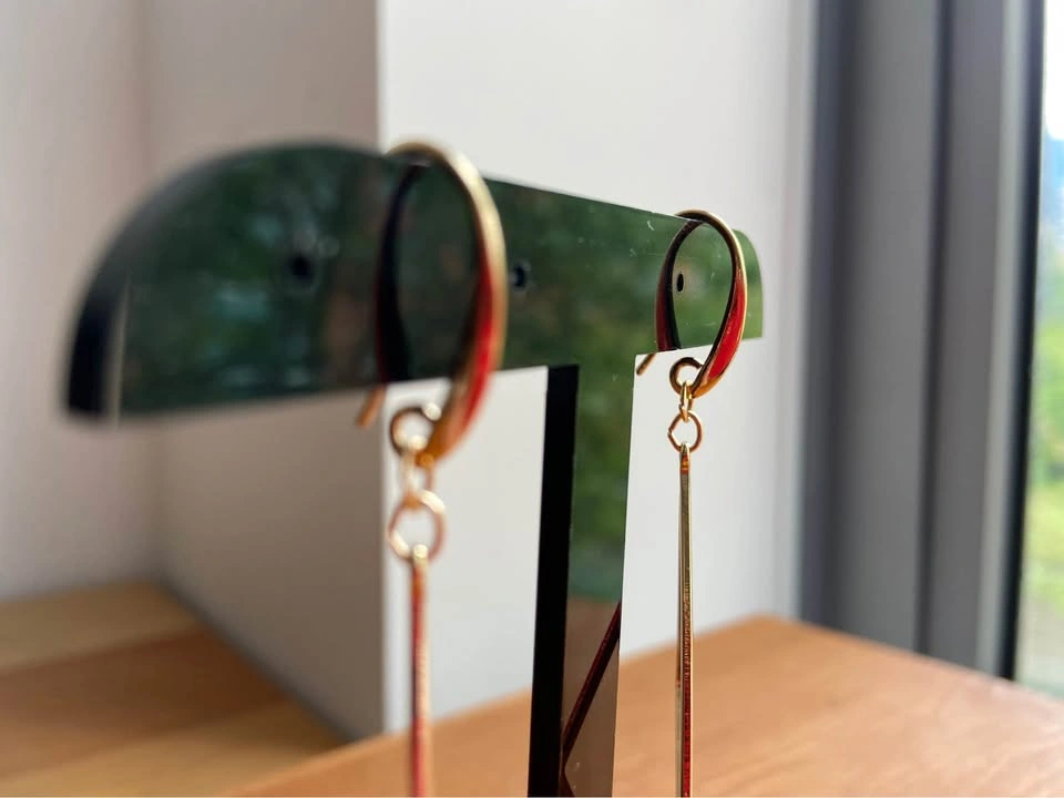 Beautiful gold plated earrings - photo 3