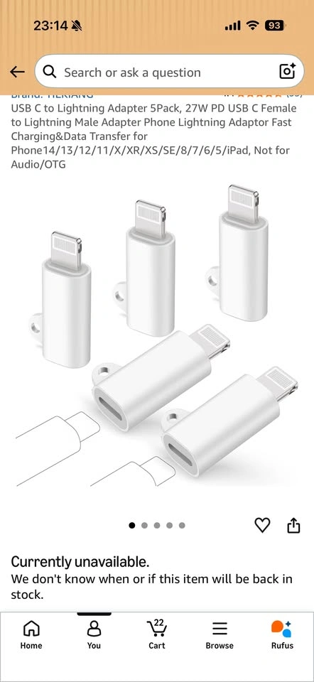 USB-C to Lightning Adapter 27W – $2 each or 3 for $5 - photo 4