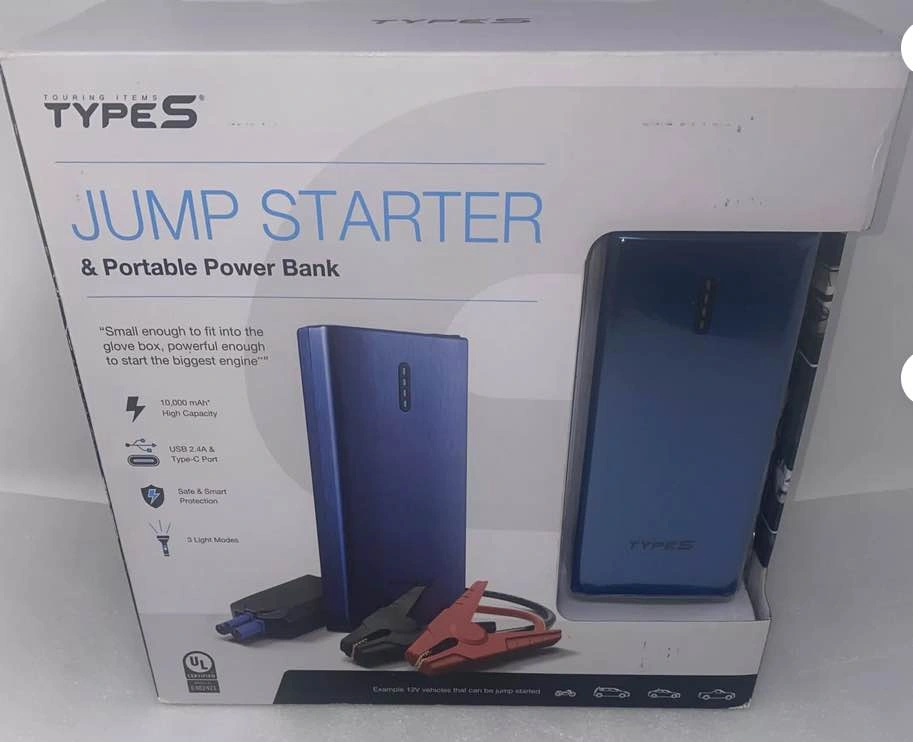 Type S Jump Starter & Portable Power Bank 10,000mAh Combo - photo 2