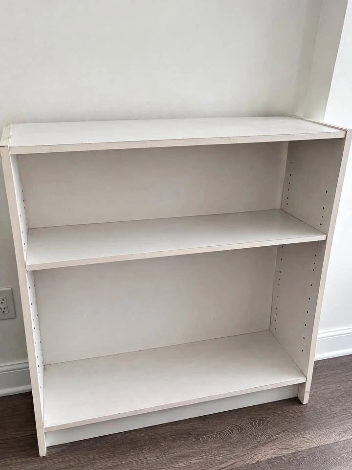 White Three-tier Bookshelf