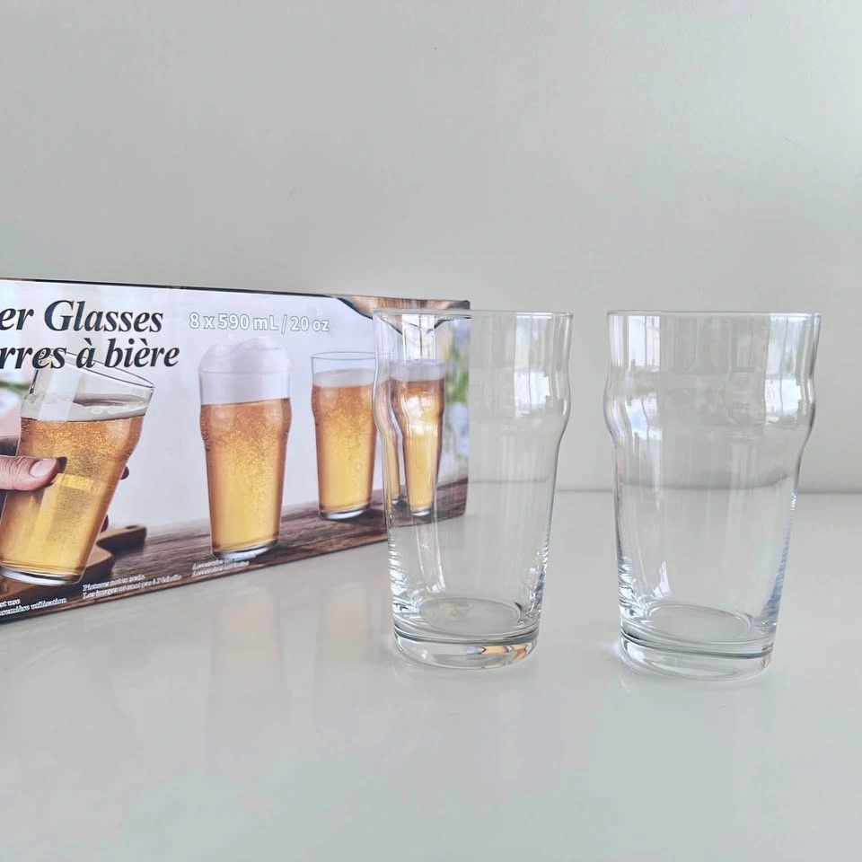*Brand New* 8-pc Nonic-Style Beer Glasses Set