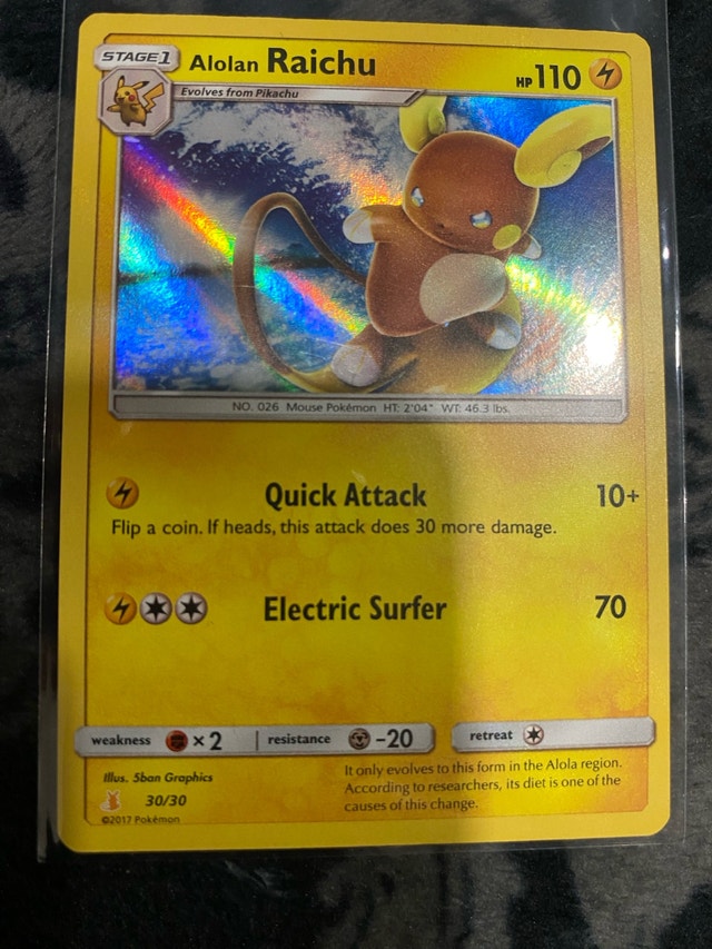 Raichu 28 49 30 57 Pokémon Cards