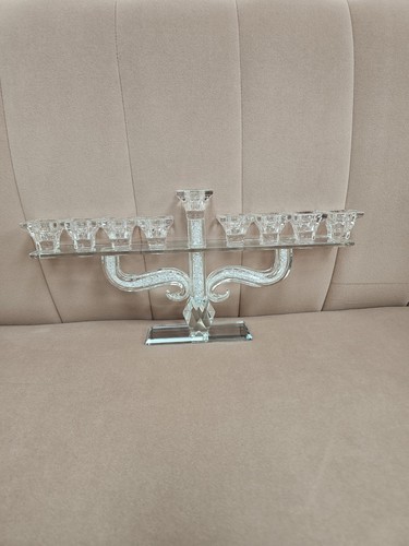 Crystal Hanukkah menorah