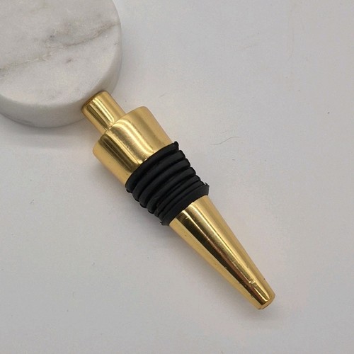 Gold White Black Marble Metal Contemporary Reusable Bottle Stopp
