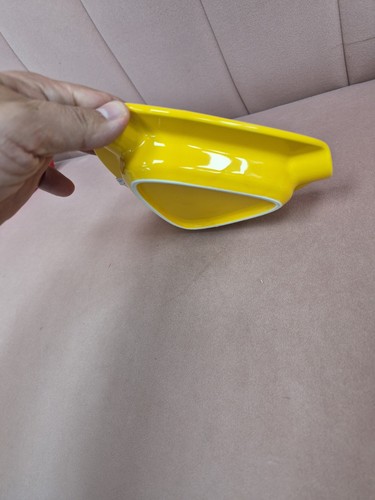 3 Wide Cigar Rests Large Ceramic Triangle Cigar Ashtray Yellow - photo 2