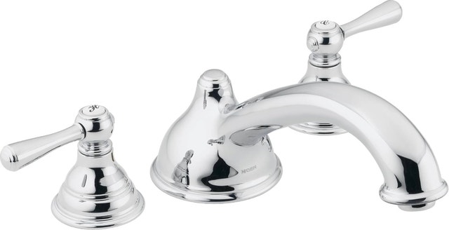 Moen T910 Kingsley Two-Handle Low Arc Roman Chrome Tub Faucet - photo 4