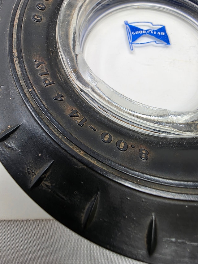 Vintage Antique Goodyear Tire Ashtray - Custom Super Cushion - photo 2