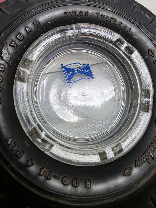 Vintage Antique Goodyear Tire Ashtray - Custom Super Cushion - photo 4