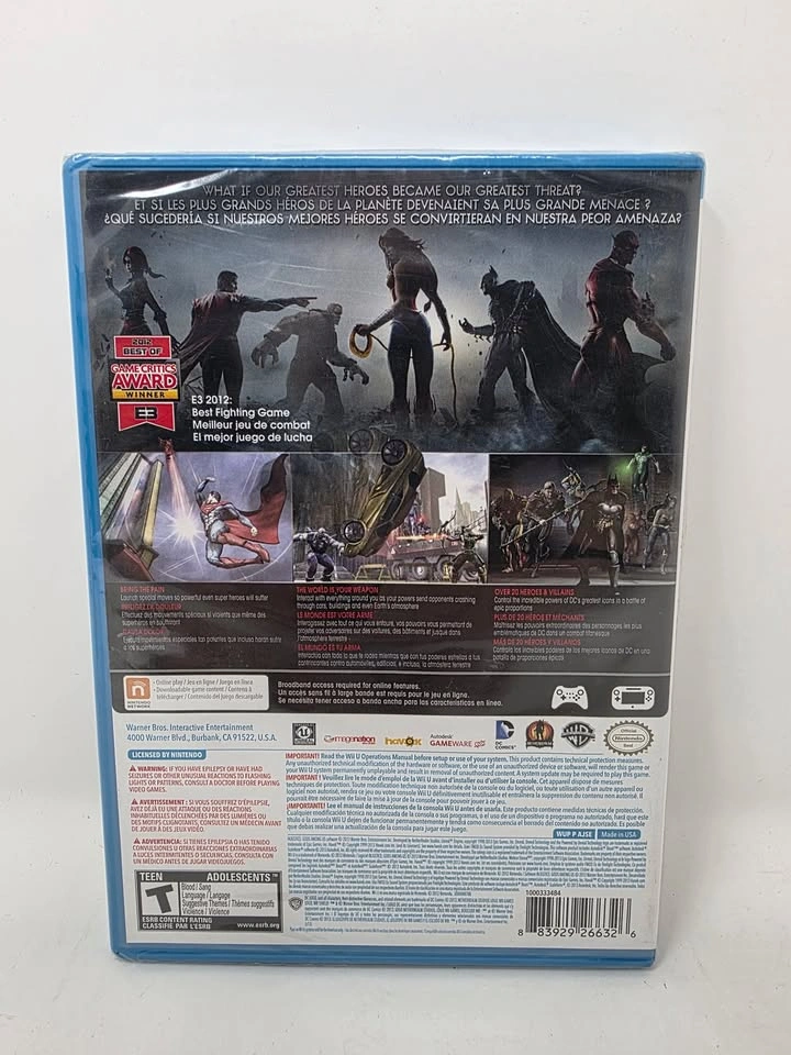 Injustice: Gods Among Us (Nintendo Wii U) Brand New Sealed - photo 2
