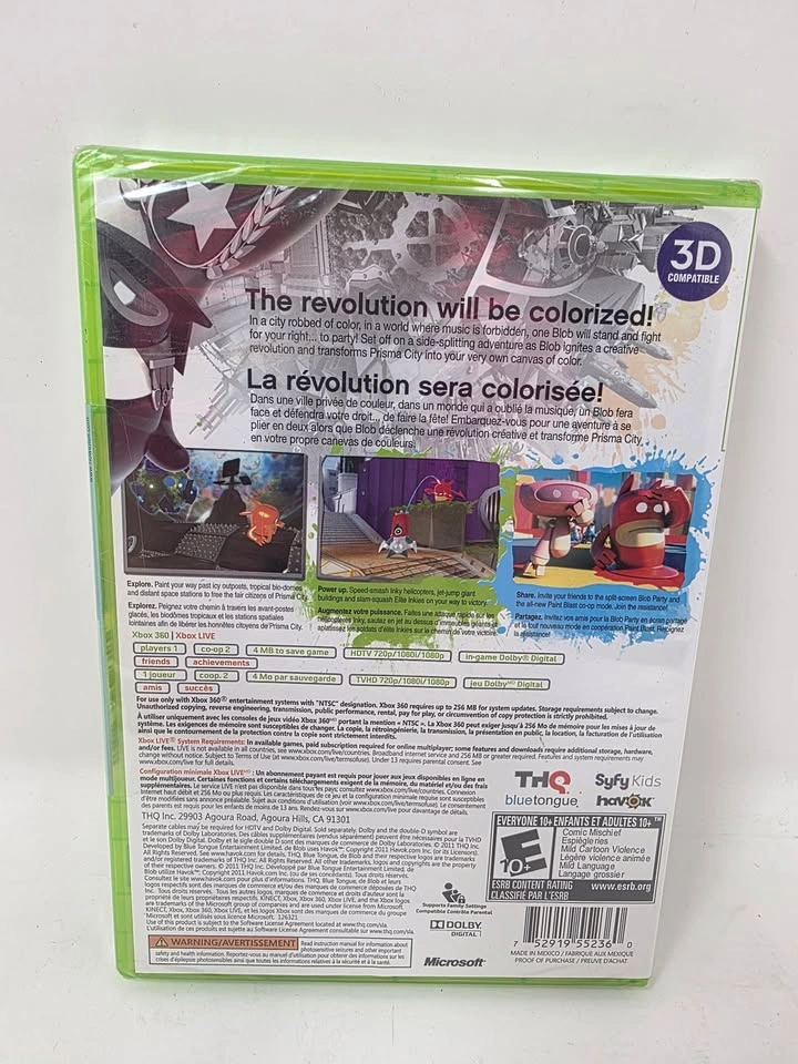 Factory Sealed! de Blob 2 for the Xbox 360 - photo 2