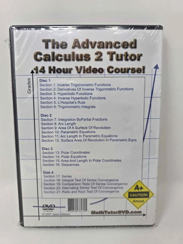 ADVANCED CALCULUS 2 TUTOR 14HOUR VIDEO COURSE New, Sealed - photo 2