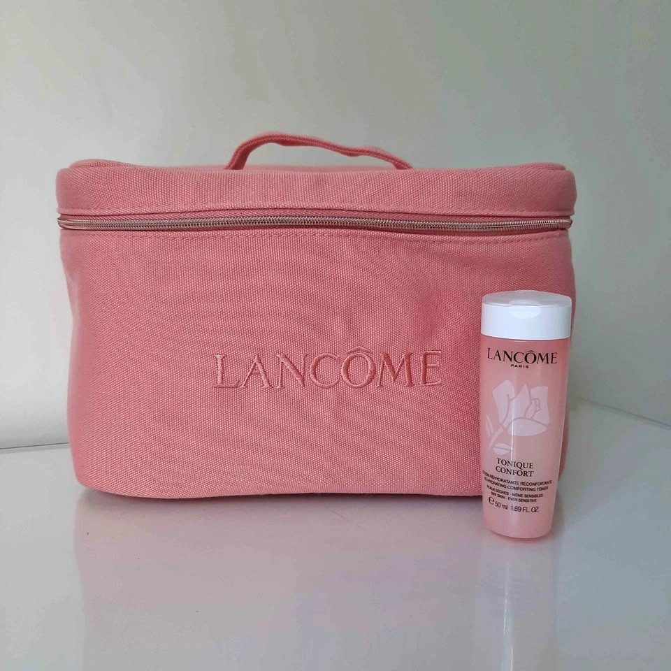 Lancôme toner & makeup bag