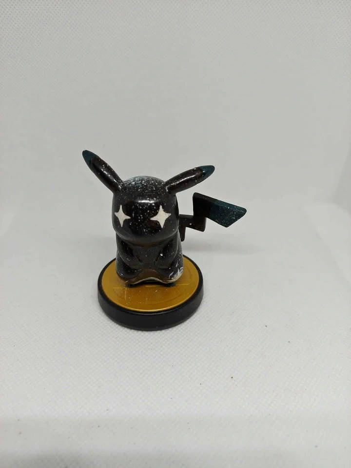 Emerald Cosmic Pikachu custom made amiibo figure