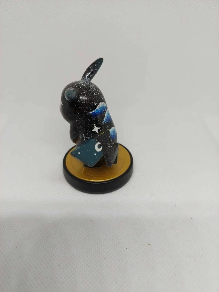 Emerald Cosmic Pikachu custom made amiibo figure - photo 2