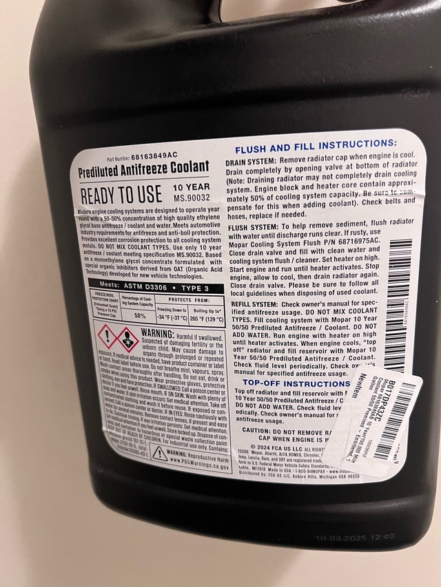 NEW MOPAR ANTIFREEZE - photo 2