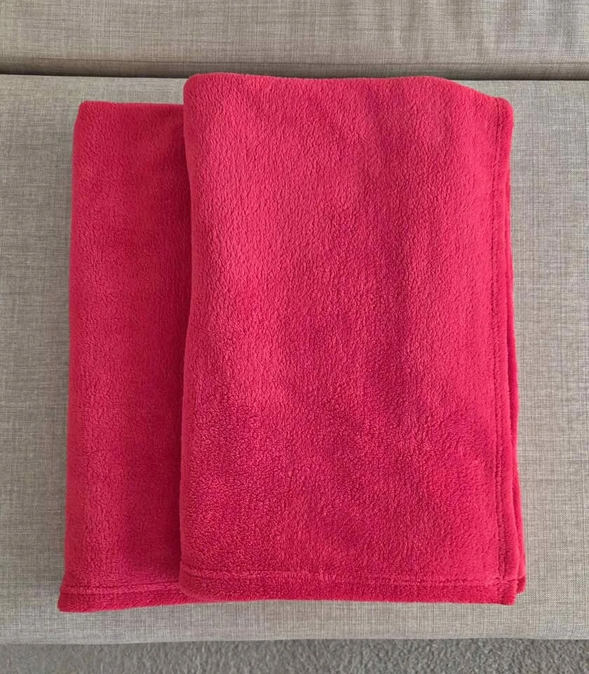 Red Plush Throw Blanket