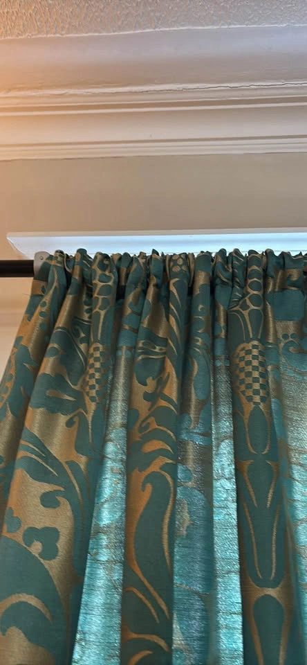 Pier 1 Green/Gold/Bronze Curtains - 2 panels - photo 2