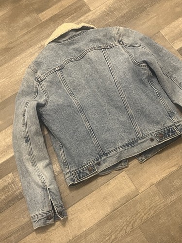 Levis Womens Light Blue Sherpa Lined Denim Jacket Small - photo 2