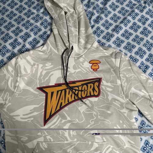 AAPE x Mitchell & Ness Golden State Warriors Hoodie Gray Camo NW