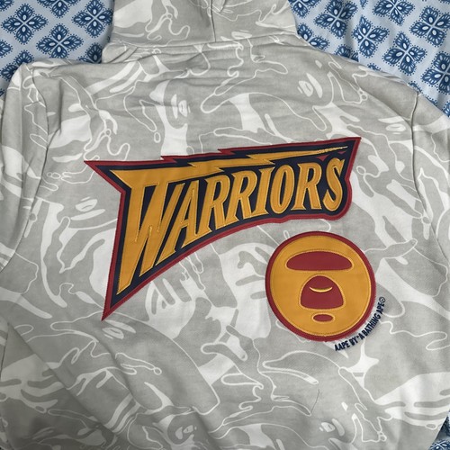 AAPE x Mitchell & Ness Golden State Warriors Hoodie Gray Camo NW - photo 5