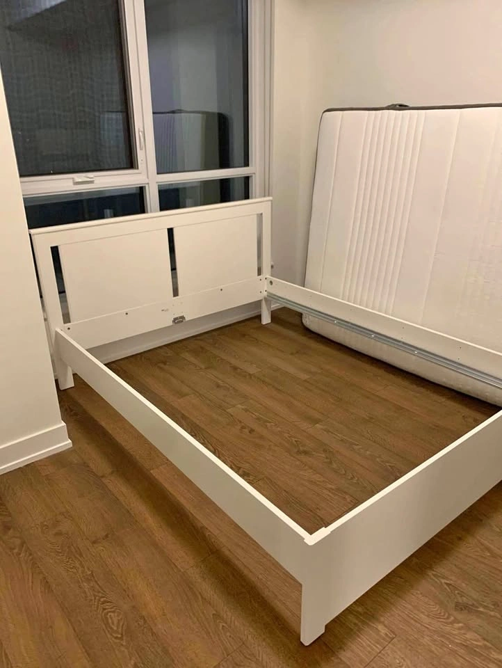 Queen Size White Bedframe