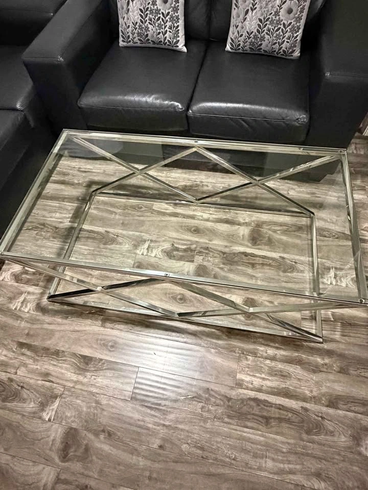 Chrome and Glass Coffee Table