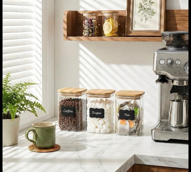 Glass Food Storage Containers with Bamboo Lids - photo 2