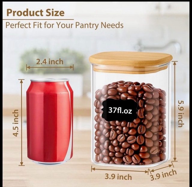 Glass Food Storage Containers with Bamboo Lids - photo 4